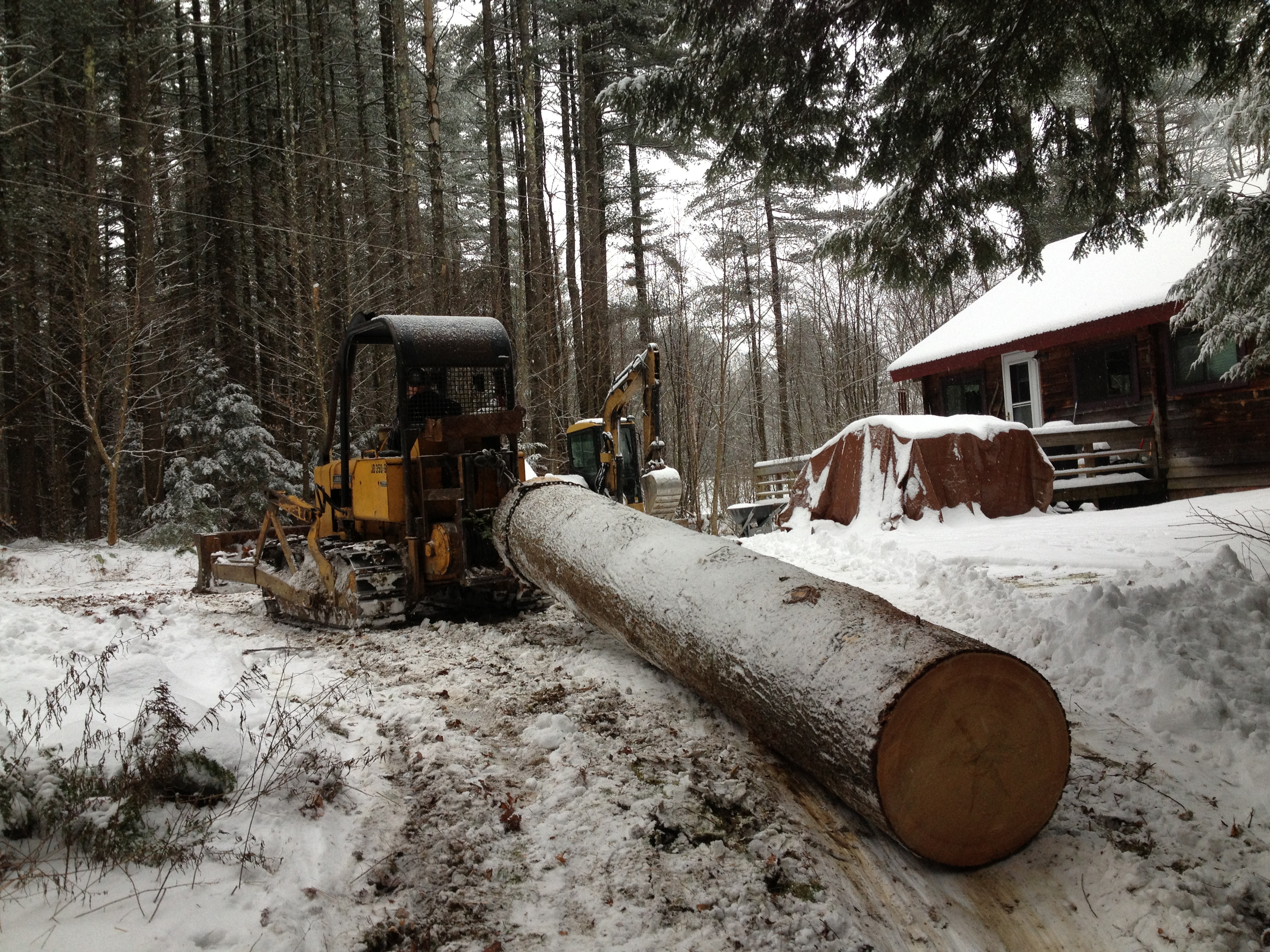 Dragging logs